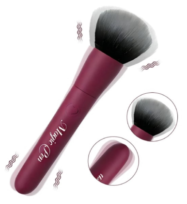 Klitoralni vibrator u crnoj boji u obliku četkice za šminku  DZ25009-11